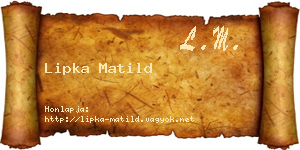 Lipka Matild névjegykártya